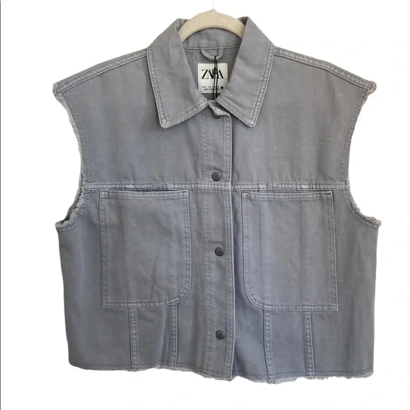 Zara Denim Pocket Vest